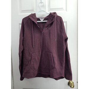 Women's Burgundy Ascend Expedition Fleece Long Sleeve Hoodie Pullover Large